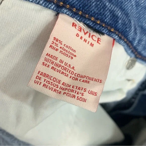 NEW REVICE Distressed Blue Jeans - Picture 8 of 9